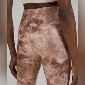 Lululemon Align High-Rise Pant 25" Shine Diamond Dye Misty Shell Size 4 VGC